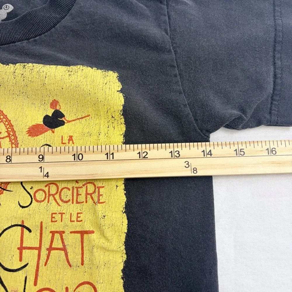 TeeFury Black Cat Witch Graphic T-Shirt La Petite Sorciere Chat Noir - Picture 4 of 5
